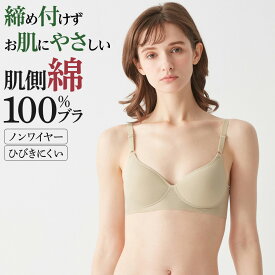 グンゼ キレイラボ ノンワイヤーブラジャー レディース 肌側綿100% 下着 ワイヤレス モールドカップ 背中すっきり 楽 オシャレ ひびきにくい シンプル 無地 黒 プレゼント Fitte フィッテ KIREILABO KB4092N M-LL オススメブラ