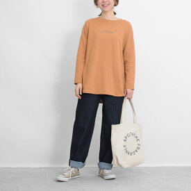 ロゴTシャツ Tシャツ 長袖 レディース チュニック カットソー プルオーバー 刺繍 ロゴ ワンポイント トップス Keitto ケイット ノースオブジェクト north object 大きいサイズ 大人 可愛い ナチュラル カジュアル 服 [M便 不可]