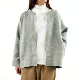 ダブルジャカード カーディガン 長袖 カットソー レディース 前開き クルーネック 丸首 キレイめ トップス リラシク LILASIC ノースオブジェクト 大きいサイズ カットカーディガン 大人 可愛い ナチュラル カジュアル 服 [M便 不可]