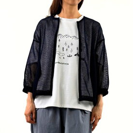 ZIPアップ メッシュ カーディガン レディース 7分袖 前開き 羽織り クルーネック 丸首 ノーザントラック ノースオブジェクト NORTHERNTRUCK 大きいサイズ ゆったり カーデガン 大人 可愛い ナチュラル カジュアル 服 [M便 1/1]