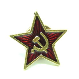 赤い星　ピンバッジ　ソ連 　レッドスター USSR ブローチ バッジ 　PUNK　STALIN　革ジャンに　スターリン　ロシア　共産主義　パンク　ロック　グッズ