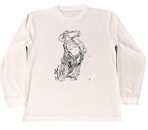 葛飾北斎 ドライ Tシャツ 名画 絵画 浮世絵 アート グッズ HOKUSAI UKIYOE 仁王 ロング ロンT 長袖