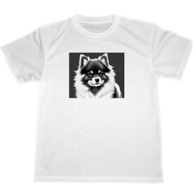 ポメラニアン　ドライ　Tシャツ　イラスト　アート　犬　グッズ　Pomeranian　DOG