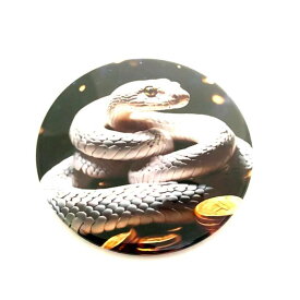 白蛇　ミラー　鏡　金運　開運　魔除け　開運厄除　グッズ　蛇　巳年　干支　white　snake　PUNK　パンク　白へび　防災　遭難　登山