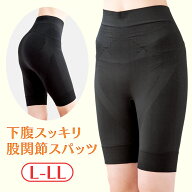 【送料無料】下腹スッキリ股関節スパッツ　L-LL