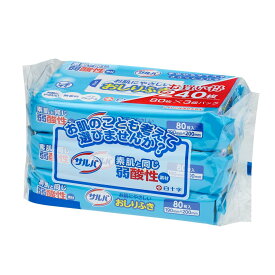 【送料無料】 サルバ お肌にやさしいおしりふき 80枚x3P 843805