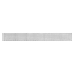 【送料無料】 方眼カッティング定規 30cm(溝付き)ステンレスエッジ付き 014-0125