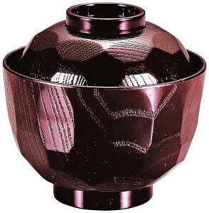 【送料無料】福井クラフト ABSニュー亀甲小吸椀(蓋親) 新溜 12034050