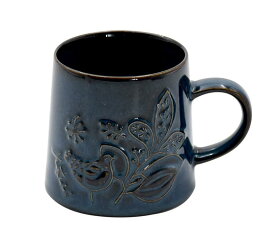 【送料無料】セラミック藍 珈琲マグカップ navy 08453