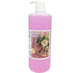 【送料無料】 ハッピー＆バスタイム　ペット用入浴液　1L　バラの香り