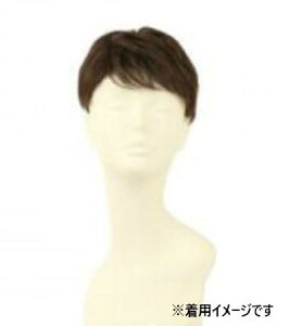 【送料無料】プリシラ 男性用5分ウィッグ レイヤーショート 耐熱 ダークブラウン GB-22-TDB