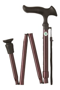 【送料無料】フジホーム ステッキ 杖 かるがもE 折畳S レッド WB3741