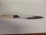 【送料無料】日本製　堺の包丁　堺一文字吉国作 白二鋼 柳刃　包丁240mm