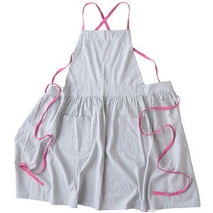 【送料無料】AP(エプロン) 綿麻ギャザー ミディ GY YD-22151 76547