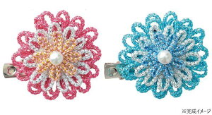 【送料無料】タカギ繊維 きらきらフラワーブローチ TC-101