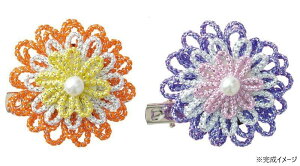【送料無料】タカギ繊維 きらきらフラワーブローチ TC-102