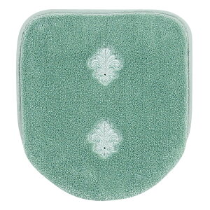 【送料無料】センコー DECORMUSEE エンブレム トイレ ふたカバー 吸着シート付き 普通用・洗浄用兼用タイプ グリーン 36677