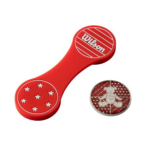 【送料無料】ウイルソン ベアシリコンクリップマーカー レッド