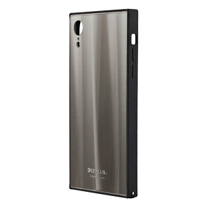 �y���������ziPhoneXR �w�ʃK���X�V�F���P�[�XSHELL GLASS SQUARE �V���o�[ LP-IPMGSQSV