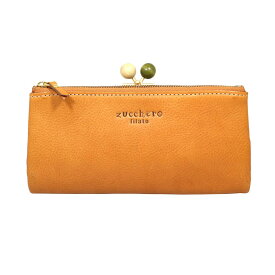 【送料無料】 zucchero filato がま口長財布 CA キャメル 45 58009