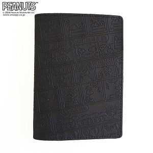 【送料無料】 PEANUTS スヌーピー Fレザー(オールコミック)パスポートカバー ブラック