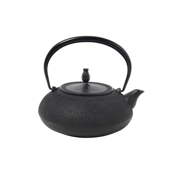 楽天市場】【送料無料】南部鉄器 宝生堂 IH対応鉄瓶(鉄蓋) 平丸アラレ 