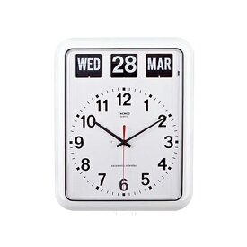 【送料無料】TWEMCO(トゥエンコ) 掛け時計 パタパタカレンダー時計 BQ-12A　ホワイト