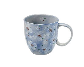 【送料無料】bloom 美濃焼 やよい花　マグカップ大 / ブルー 15173