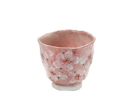 【送料無料】bloom 美濃焼 やよい花　湯呑 / ピンク 15000