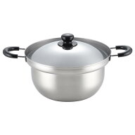 【送料無料】くるめん亭のふきこぼれにくい鍋 両手鍋 26cm SJ1369