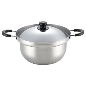 【送料無料】くるめん亭のふきこぼれにくい鍋 両手鍋 26cm SJ1369