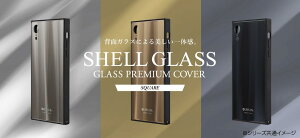 �y���������ziPhoneXR �w�ʃK���X�V�F���P�[�XSHELL GLASS SQUARE �S�[���h LP-IPMGSQGD
