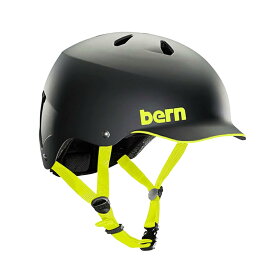 【送料無料】bern バーン WATTS ヘルメット Lサイズ Matte Black/Lime BE-BM25S22BLM-04