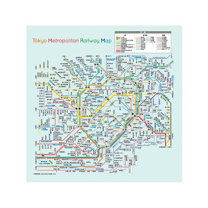 【送料無料】トレシー 22×22cm A 2222P-TMP Tokyo Metropolitan Railway Map