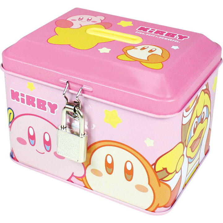 楽天市場】【送料無料】星のカービィカギ付き缶バンク ひょっこり HK 