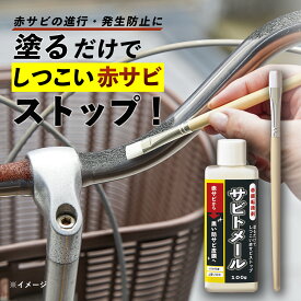 送料無料 赤錆転換剤 サビトメール 100g 錆止め 錆止め塗料 さび止め 赤サビ 転換剤 塗るだけ ハケ 付き 錆転換剤 自転車 防サビ 下地 処理 水性 油性 バイク 原付 車 郵便受け シャッター 扉 工具 園芸用品 自転車 塗装