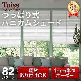 tuiss つっぱり式 ハニカムシェード ハニカムスクリーン ブラインド ブラインドカーテン オーダー 穴あけ不要　簡単取り付け 遮光1級　遮熱 チューイッシュ