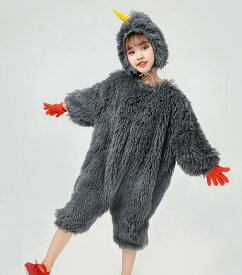 【50円クーポン配布中!】 ヒヨコ コスチューム 面白い 鶏 鳥 コスプレ 子供 キッズ 動物コスチューム ハロウィン衣装 女の子 男の子 可愛い モコモコ チキン ひよこ 着ぐるみ オーバーオール ロンパース おつなぎ服 帽子有り 手袋 道具の卵おまけ お笑い 爆笑 子供団体