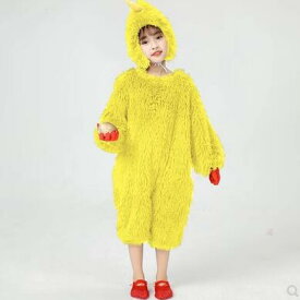 【50円クーポン配布中!】 ヒヨコ コスチューム 面白い 鶏 鳥 コスプレ 子供 キッズ 動物コスチューム ハロウィン衣装 女の子 男の子 可愛い モコモコ チキン ひよこ 着ぐるみ オーバーオール ロンパース おつなぎ服 帽子有り 手袋 道具の卵おまけ お笑い 爆笑 子供団体