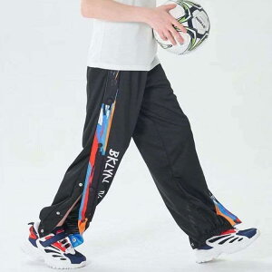 【50円クーポン!】 裾ボタン サイドボタン バスケットボールパンツ キッズ ジュニア 大人 バスケットパンツ スナップボタン サイドライン 春 秋 冬 長ズボン ロングパンツ ジャージ 下 男性