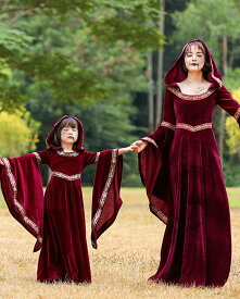 【200円OFF】 ハロウィン 宮廷風 ワンピース 親子服 親子ペア ロングドレス 古典的 ヨーロッパ ドレス 中世風 西洋ドレス 劇場 キッズ 大人 子供 悪魔 魔女 巫女 バンパイア 吸血鬼 童話 中世ヨーロッパ貴族 洋風ドレス 王族服 コスプレ 仮装 演出服 Halloween 万聖節 舞台