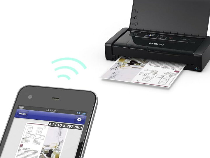 楽天市場】EPSON A4モバイルインクジェットプリンター PX-S05B 