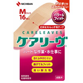 ★ポイント最大16倍★【全国配送可】-ケアリーヴ? パワー＆フィット M 16枚入 ニチバン 型番 CLP16M 　JAN 4987167060725 aso 8-6139-01 納期約 3営業日-【医療・研究機器】