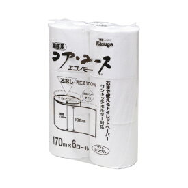 ★ポイント最大16倍★【在庫品は翌営業日発送】-ato5745-9882 コア・ユース170　108mm×170m　シングル6ロール　1ケ 57459882 春日製紙工業 K-S170-6 -【＠オフィス】