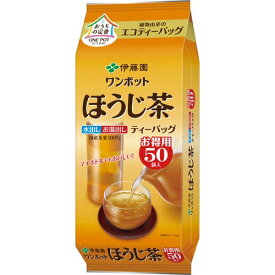 ★ポイント最大16倍★【在庫品は翌営業日発送】-ato6648-6749 ＃ワンポットエコティーバッグ　ほうじ茶　50袋入り　1ケ 66486749 伊藤園 62192 -【＠オフィス】