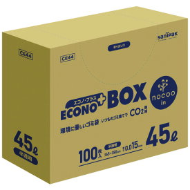 ★ポイント最大16倍★【全国配送可】-nocooエコノプラスBOX半透明45L 100枚 CE44　日本サニパ 品番 CE44 jtx 168305-【ジョインテックス・JOINTEX】JAN 4902393580373 メーカー在庫品