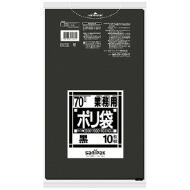 ★ポイント最大16倍★【全国配送可】-ポリゴミ袋 N-72 黒 70L 10枚　日本サニパ 品番 N-72 jtx 882074-【ジョインテックス・JOINTEX】JAN 4902393254601 メーカー在庫品