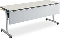 ★ポイント最大16倍★【送料無料】- フラップ天板会議テーブル　リスマ　幕板付 KT-P1101F1N3 ナチュラル…