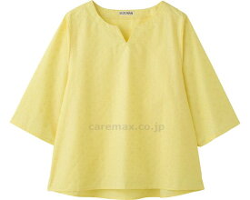 ★6/4-11 P最大26倍★【全国配送可】-7分袖刺繍Tブラウス 820706-11　クリーム　M～L 　JAN 4582685183323 kt495379 取寄品 衣類 アウター トップス-【介護福祉用具】