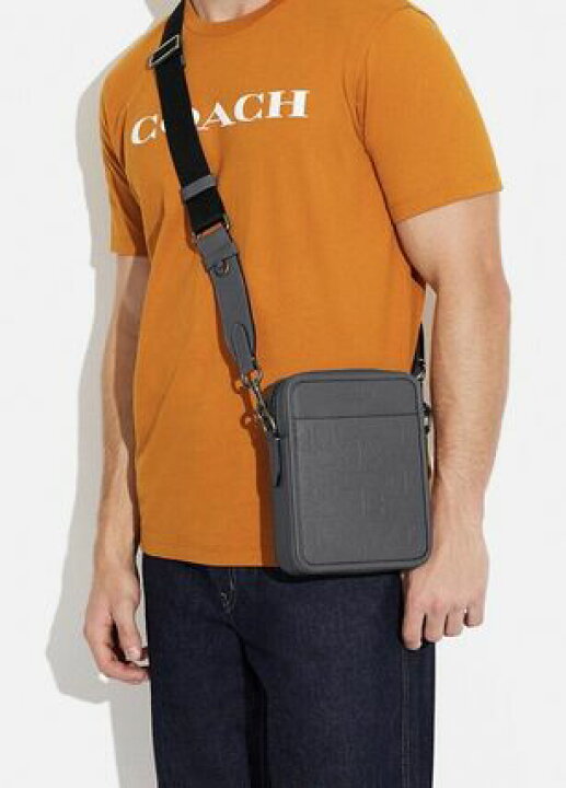 楽天市場】コーチ メンズバッグ COACH ショルダーバッグ レザー グレー